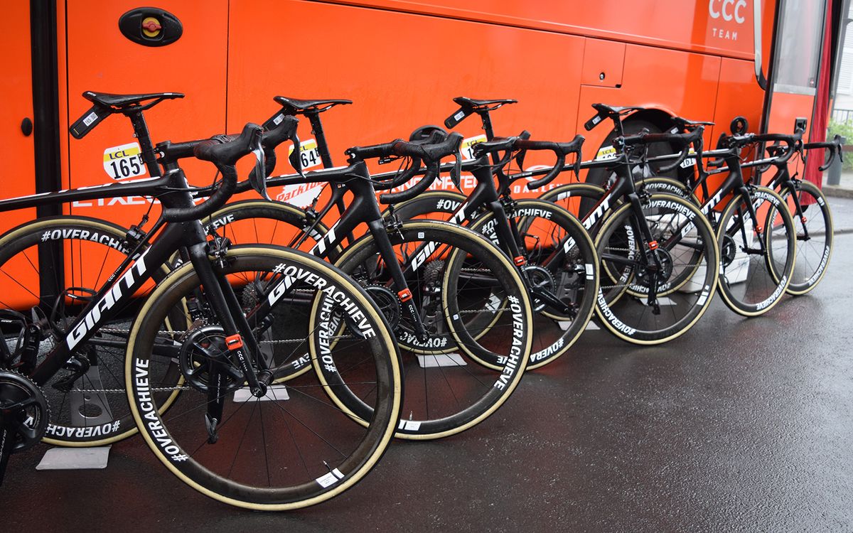CCC Team race on bikes from Giant with the brand also providing nearly of all of the finishing kit and wheels