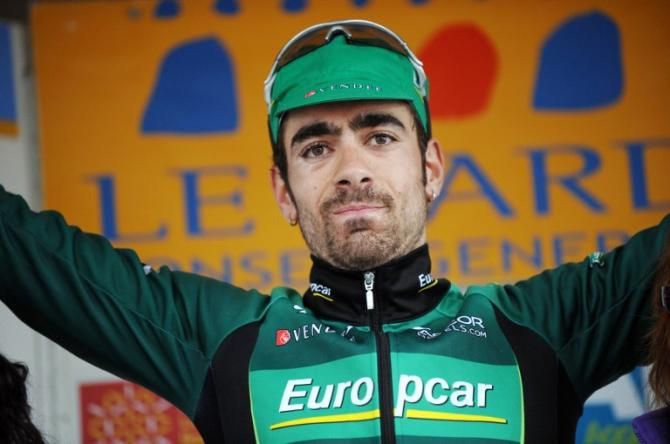 Stage winner Jerome Cousin (Team Europcar) on the podium