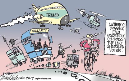 Political cartoon U.S. 2016 election undecided voter