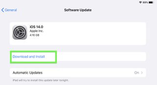 iPadOS 14 developer beta installation step 15