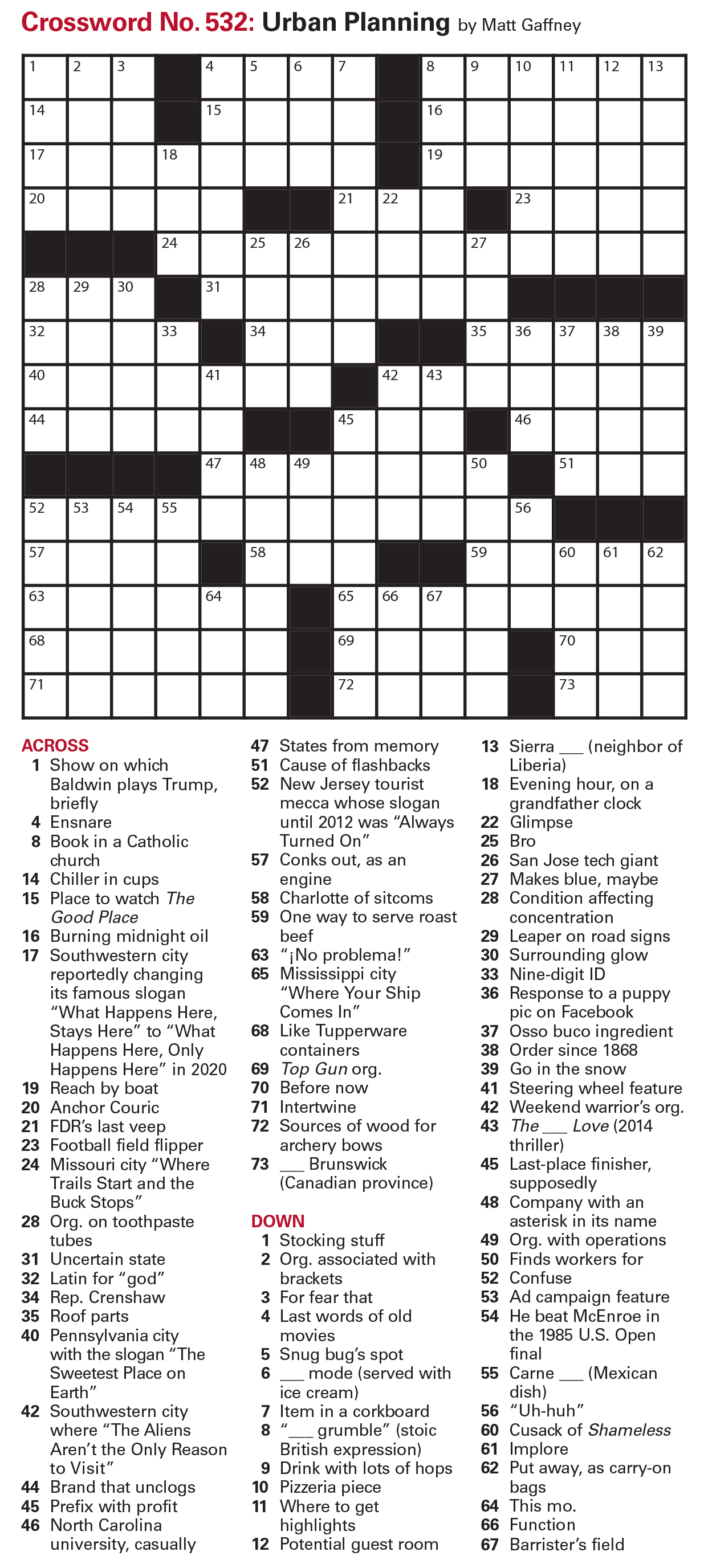 Crossword puzzle