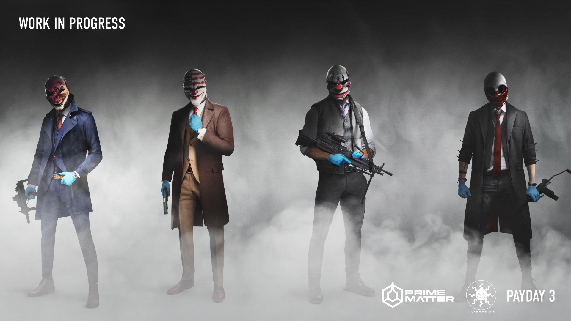 A concept image of characters from the upcoming game Payday 3