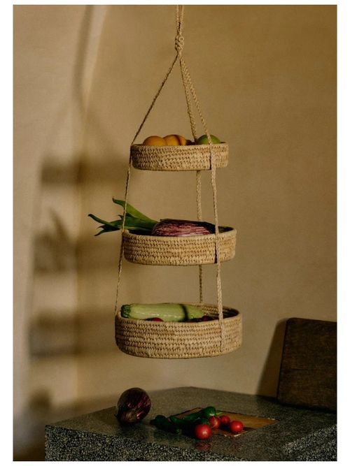 Palm Hanging Basket in Natural