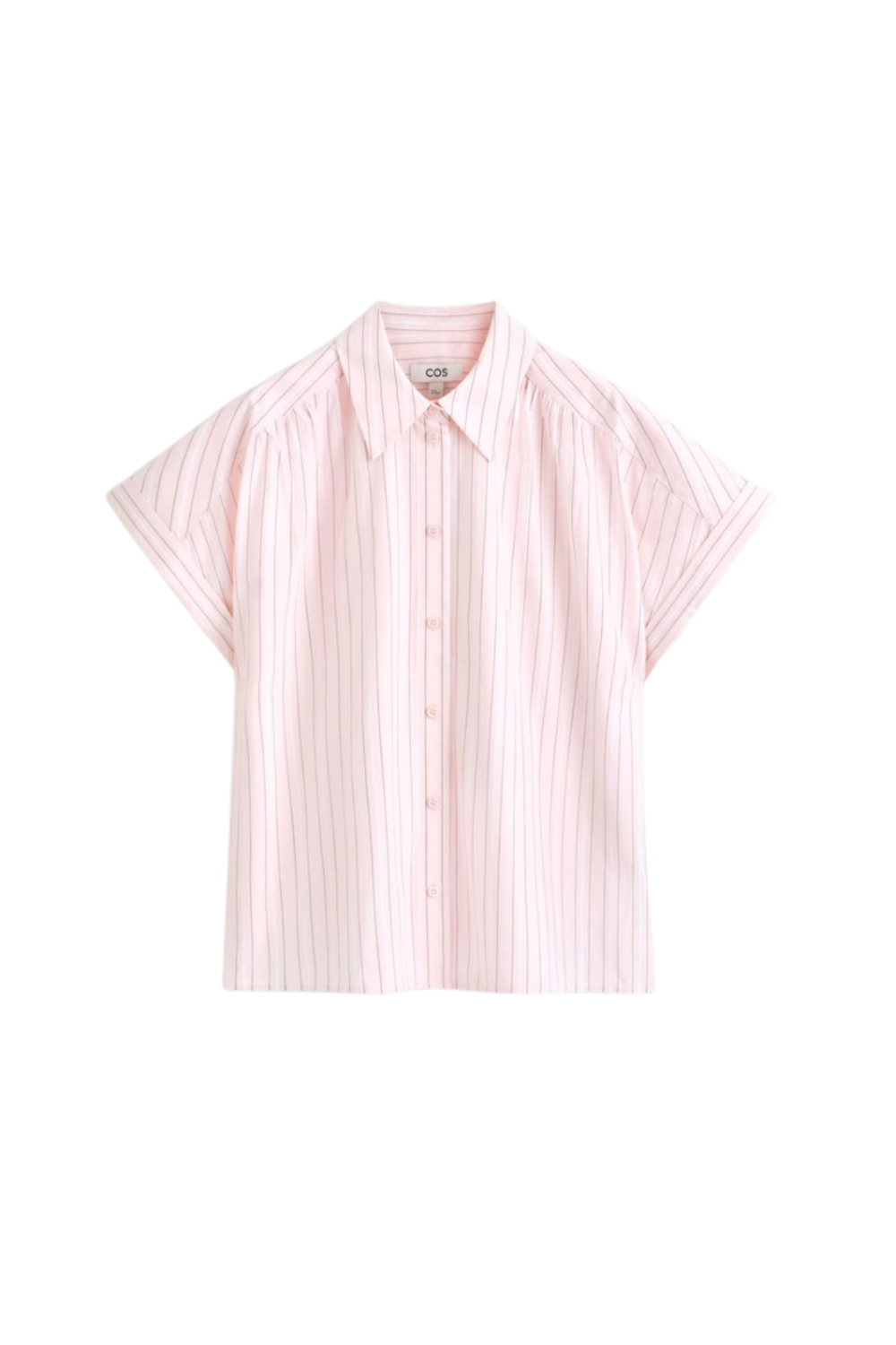 COS, Striped Short-Sleeved Cotton Shirt