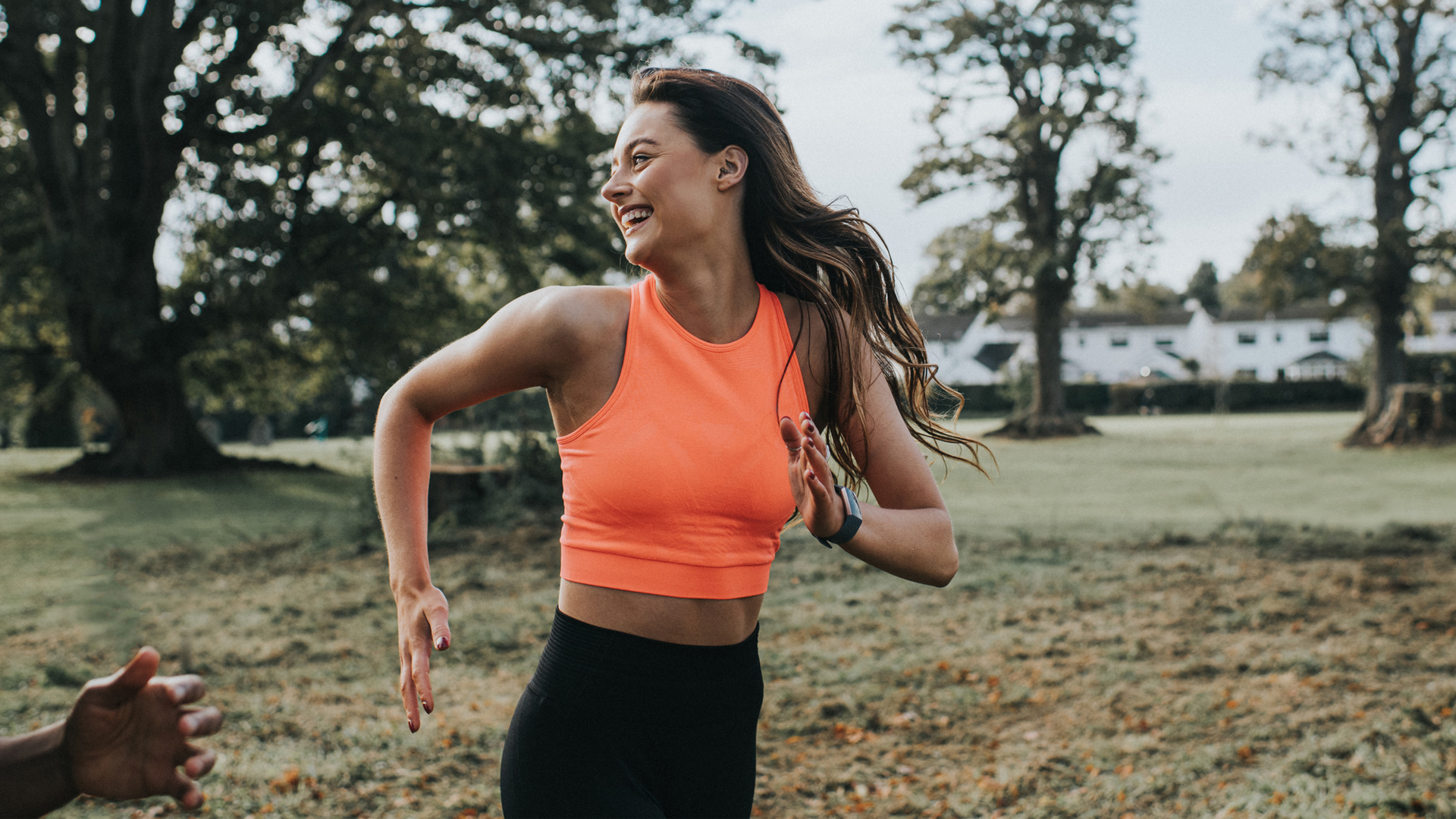 woman jogging in the park