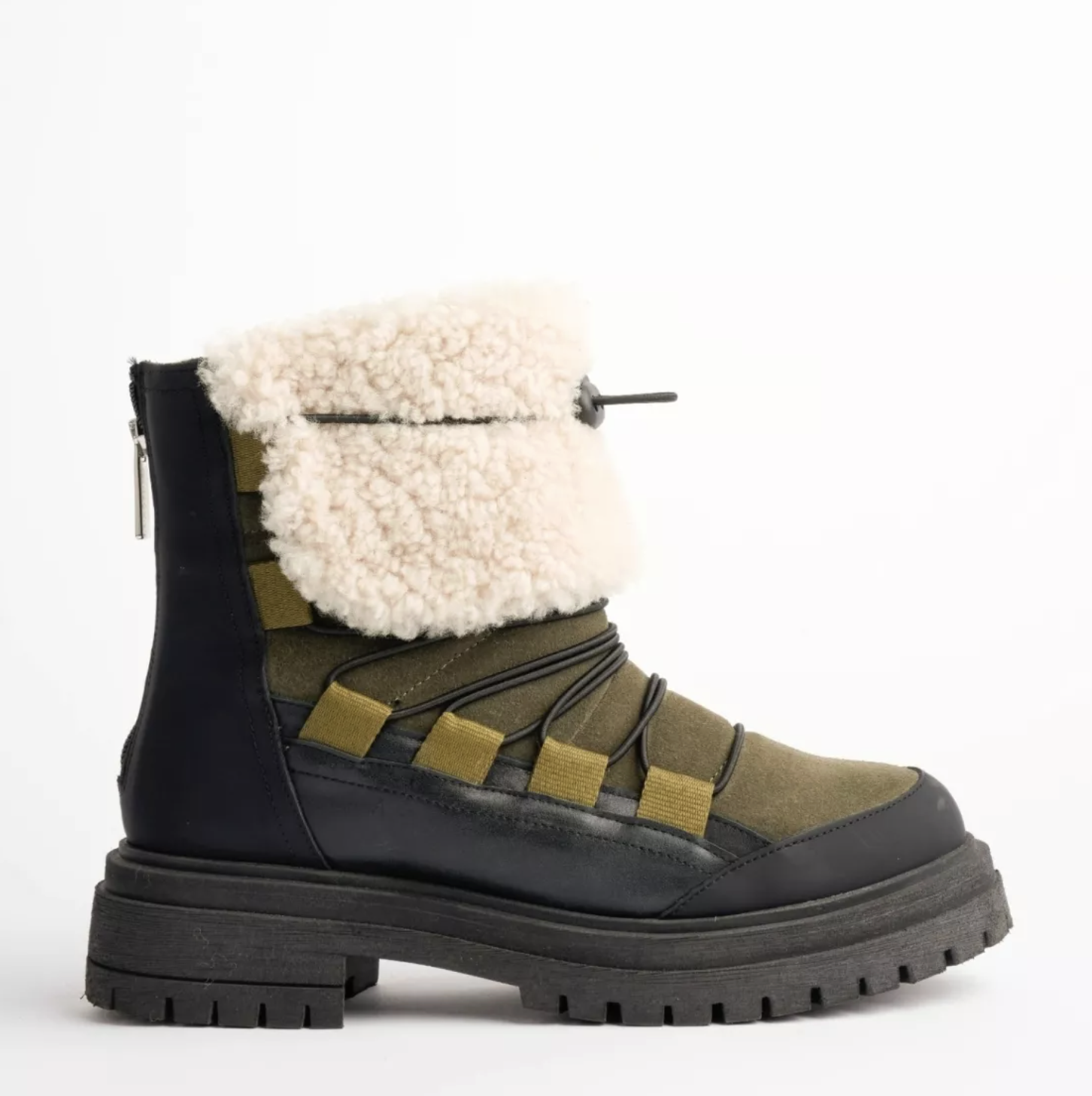 Penelope Chilvers, Forager Leather Boot - Black/cream