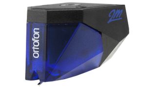 Ortofon 2M Blue cartridge on a white background