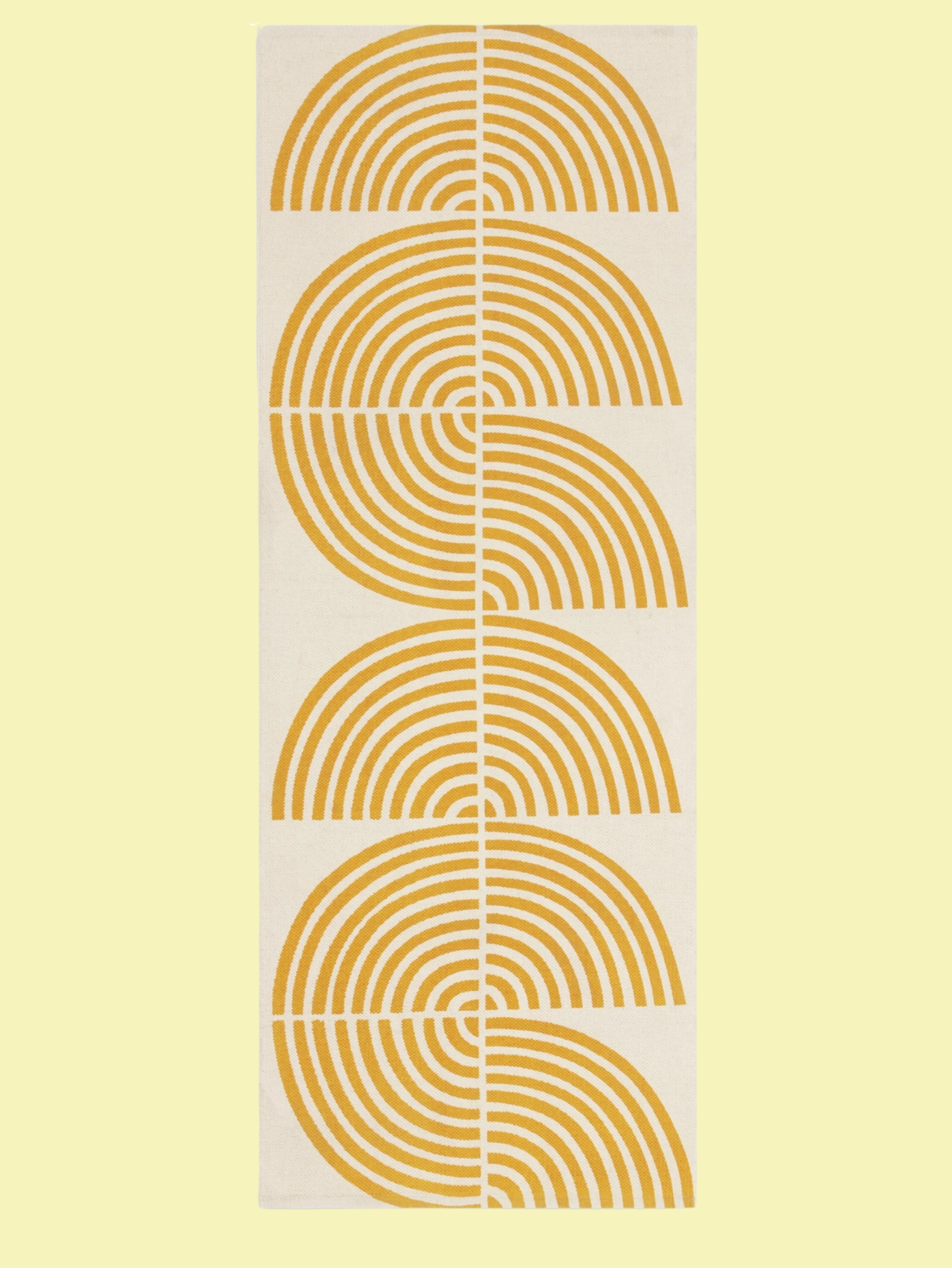 Habitat, Global Swirl Yellow Cotton Flatweave Runner