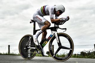 Tom Dumoulin (Sunweb) during the stage 20 time trial at the Tour de France