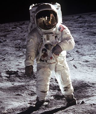 Buzz Aldrin on Moonwalk
