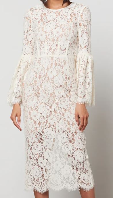 lace keyhole wedding dress Ivory Long Sleeves Fully Lace A-line Keyhole Back Vintage Wedding Dresses,  CW0351
