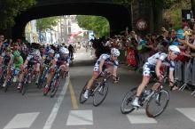 The Lotto train leads Greipel to the finish