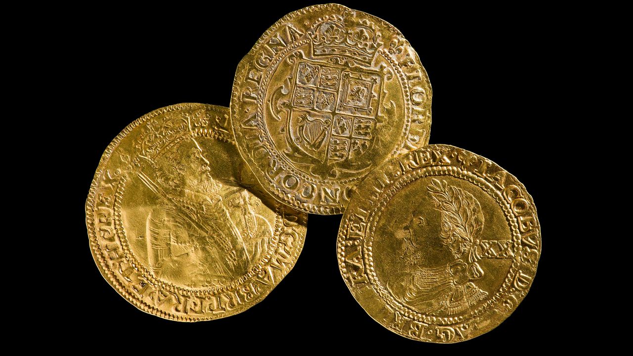 A 17th-century gold coin hoard found in Trefeglwys, Powys