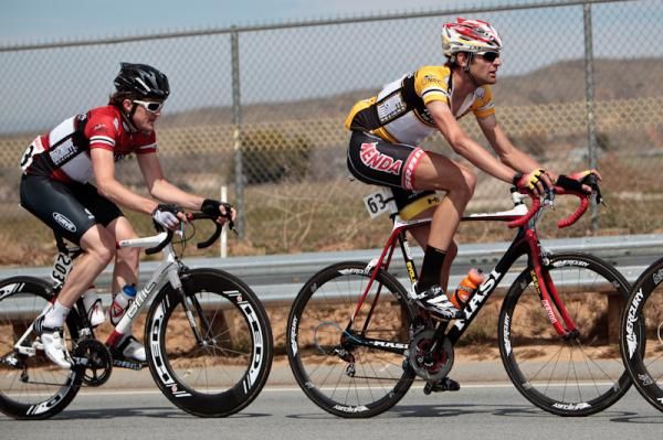 Phil Gaimon (Kenda/5 Hour Energy) protected in the bunch.