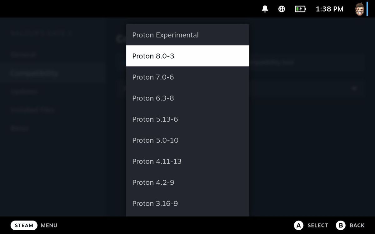 Steam Deck Proton compatibility