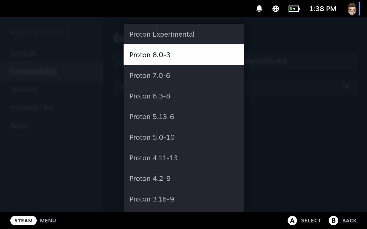 Steam Deck Proton compatibility