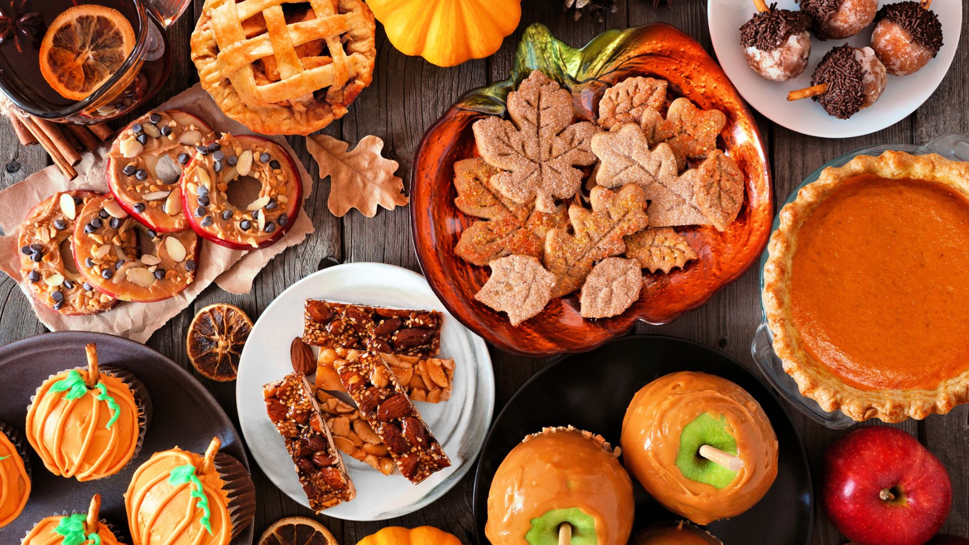 A table filled with autumn goodies