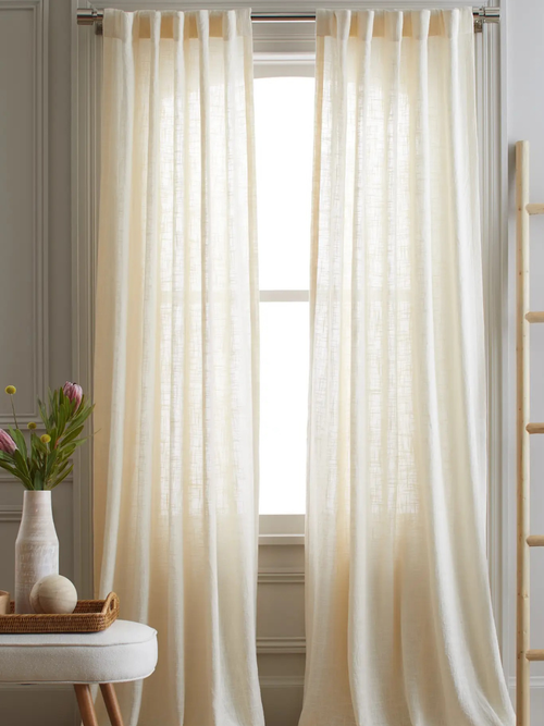 Cotton Sheer Curtain Set (set of 2)