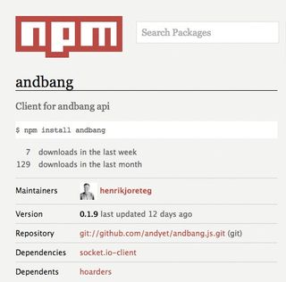 andbang.js makes it so you don't have to worry about establishing and maintaining the API connection. Instead, you can focus on building your app