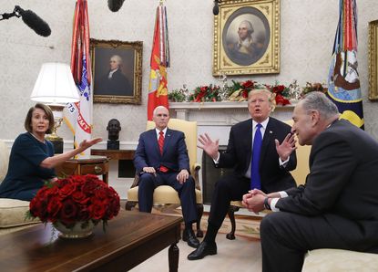 Trump, Pelosi, and Schumer in the Oval Office