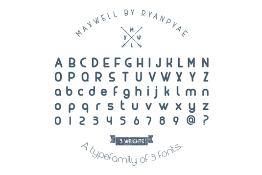 Free font: Maxwell