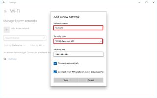 Windows 10 add wireless network manually