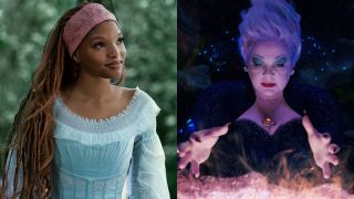 From left to right: Halle Bailey as Ariel and Melissa McCarthy as Ursula in the live action The Little Mermaid.