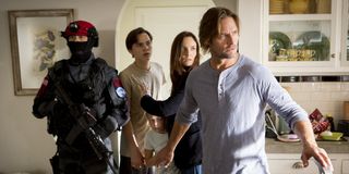 Josh Holloway and Sarah Wayne Callies are a family challenged by oppression in Colony
