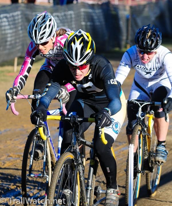 Andrea Smith (Ladies First Racing) takes a pull