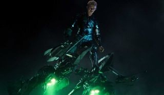 The Amazing Spider-Man 2 Harry Osborn fully tricked out as the Green Goblin, glider and all