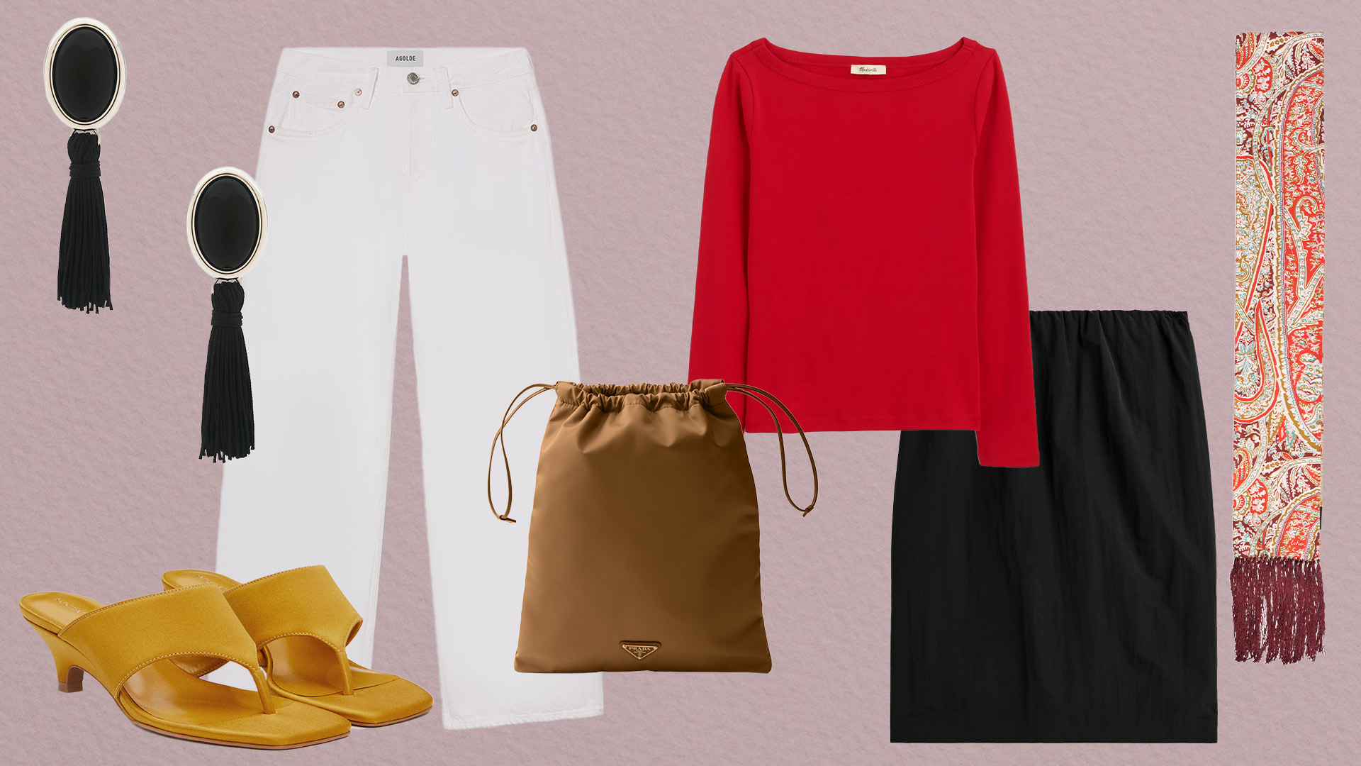 Collage of fashion items to buy in March