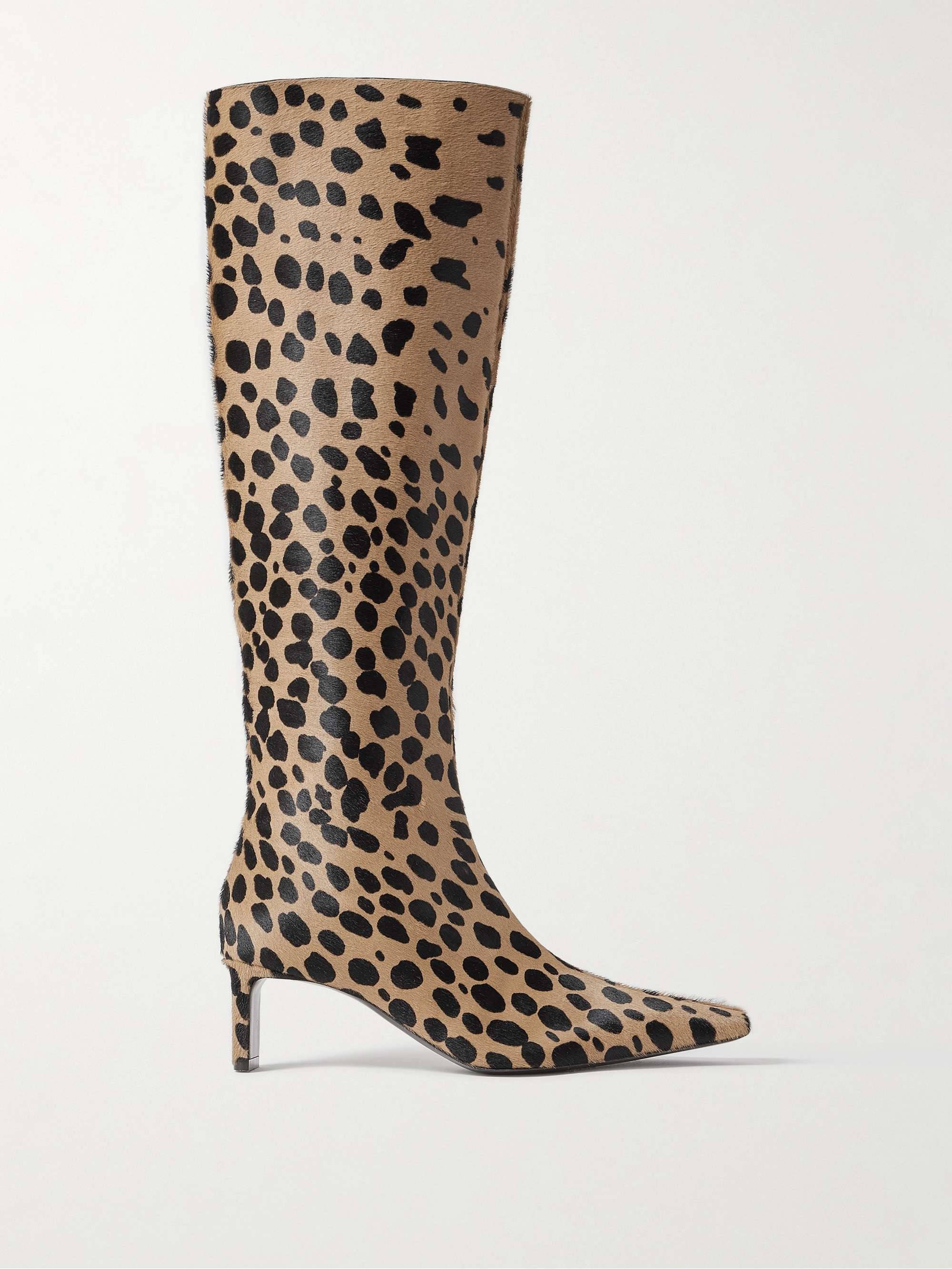 Khaite, Ona leopard-print calf hair knee boots