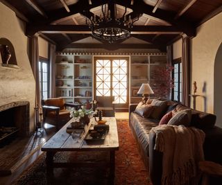 Spanish revival living room