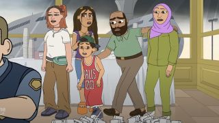 The Husseins at an airport in #1 Happy Family USA