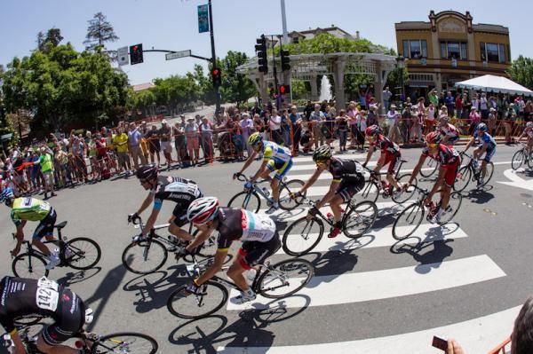 The Amgen Tour of California leaves San Jose bound for Livermore