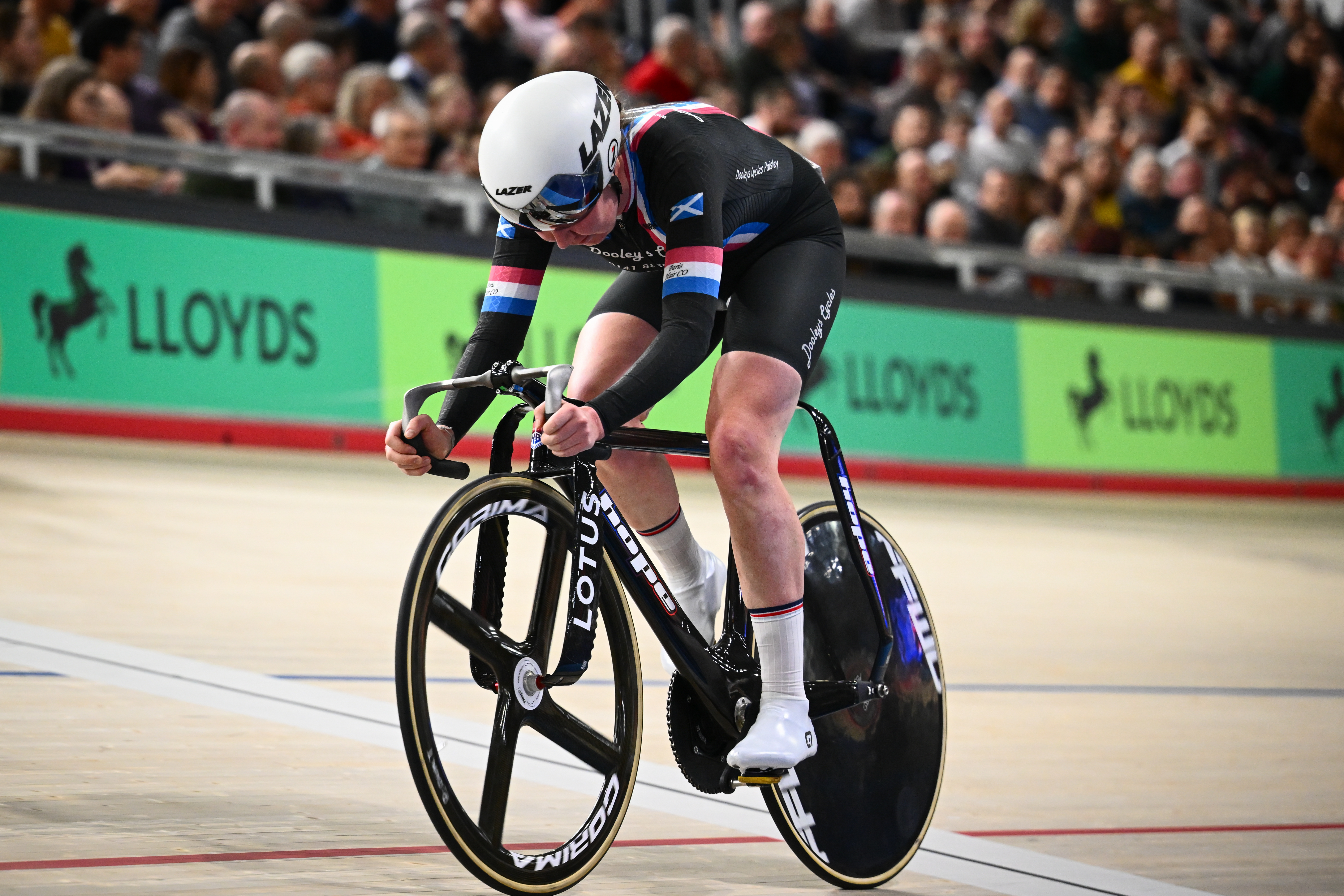 Katie Archibald competing at the British Track Championships 2026