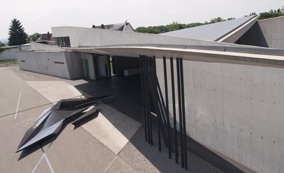 Zaha Hadid's 'Prima' installation for Swarovski outside the Fire Station at the Vitra Campus