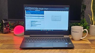 HP Victus 15 during our review process