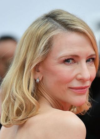 Cate Blanchett attends the "The Apprentice" Red Carpet at the 77th annual Cannes Film Festival at Palais des Festivals on May 20, 2024 in Cannes, France