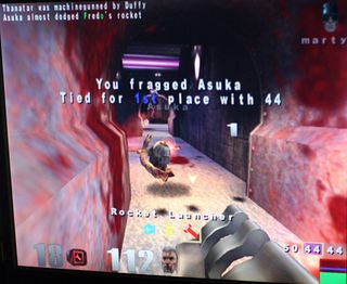 Imagination reps showed off Quake III running off the chip. The demo completed quickly and without any obvious glitches.