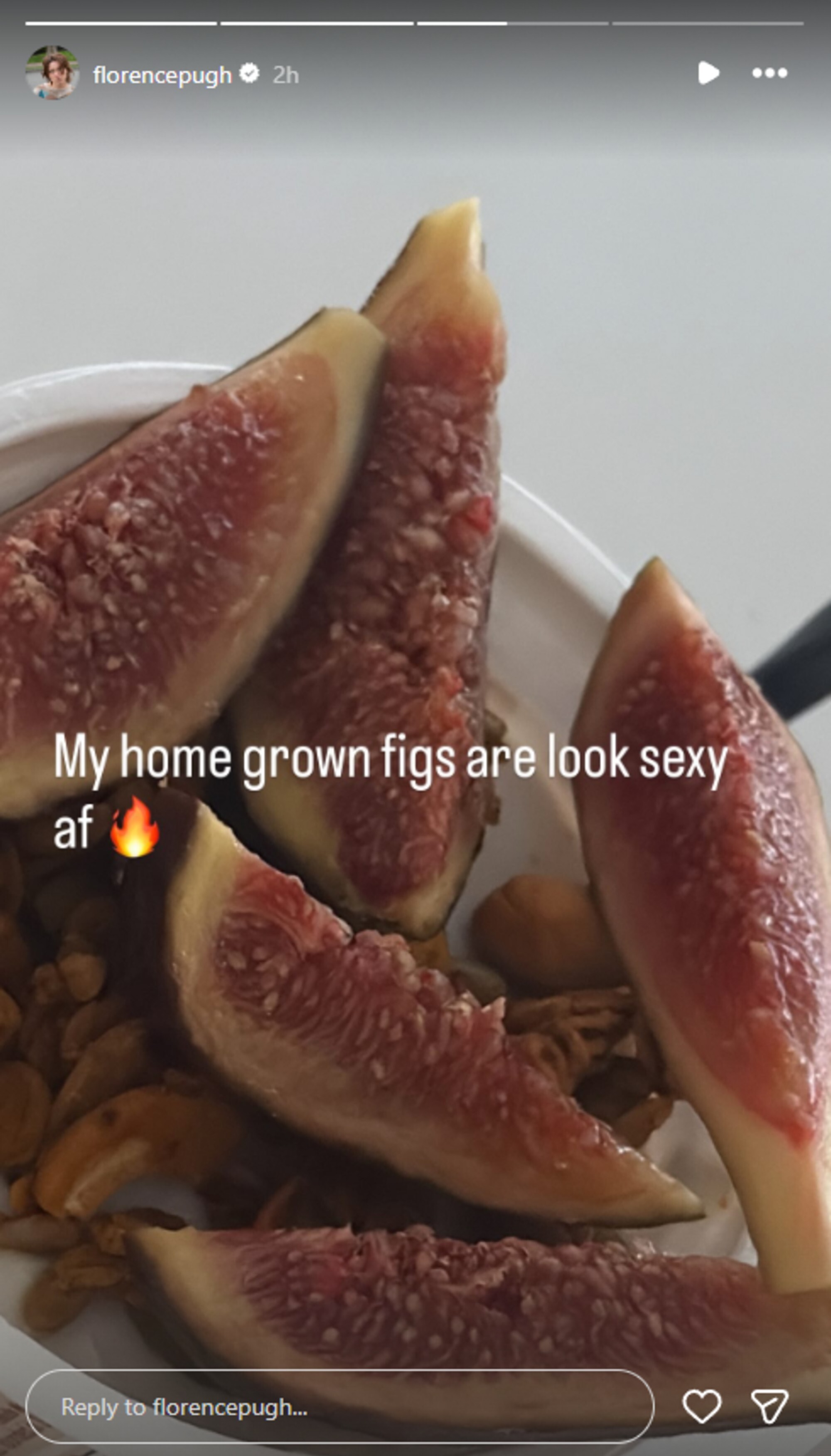 Florence Pugh's Instagram photos of homegrown produce.