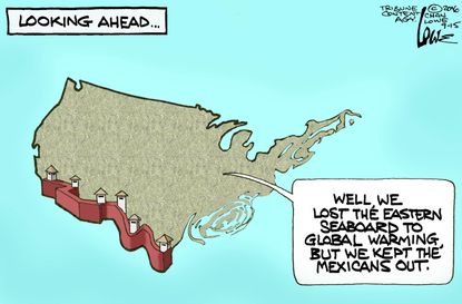 Editorial cartoon U.S. future climate change eastern seaboard