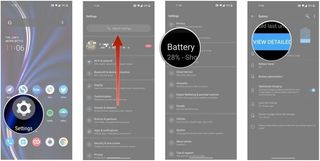 How to view battery usage figures on the OnePlus 8