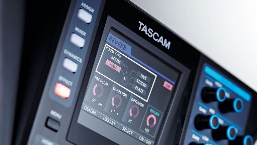 There's a colour display, which is new for a Tascam machine