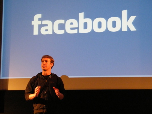 Zuckerberg speaking in London