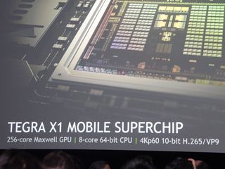 Showing off the X1 at the Shield's launch event