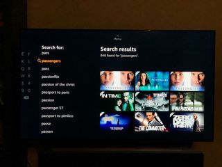 Amazon Prime Video search screen