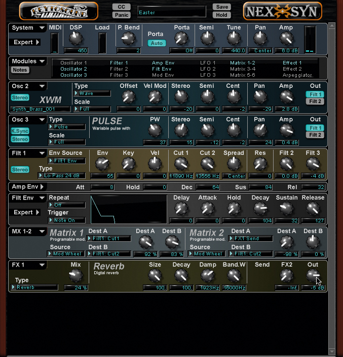 Like Reason, Nexsyn uses the &#039;rack-mount&#039; interface