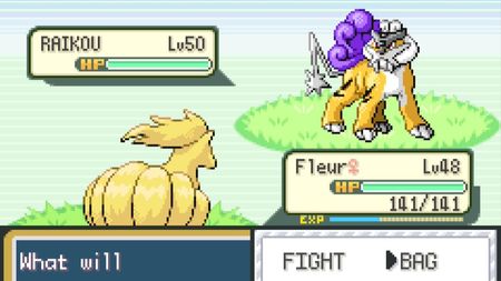 Raikou appears in Pokémon LeafGreen