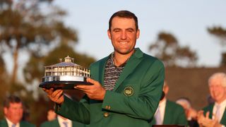 Scottie Scheffler with The Masters trophy